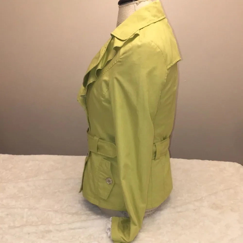 NWOT WOMENS JOUJOU DOUBLE BREASTED VNECK TRENCH COAT SIZE MEDIUM - Picture 6 of 11